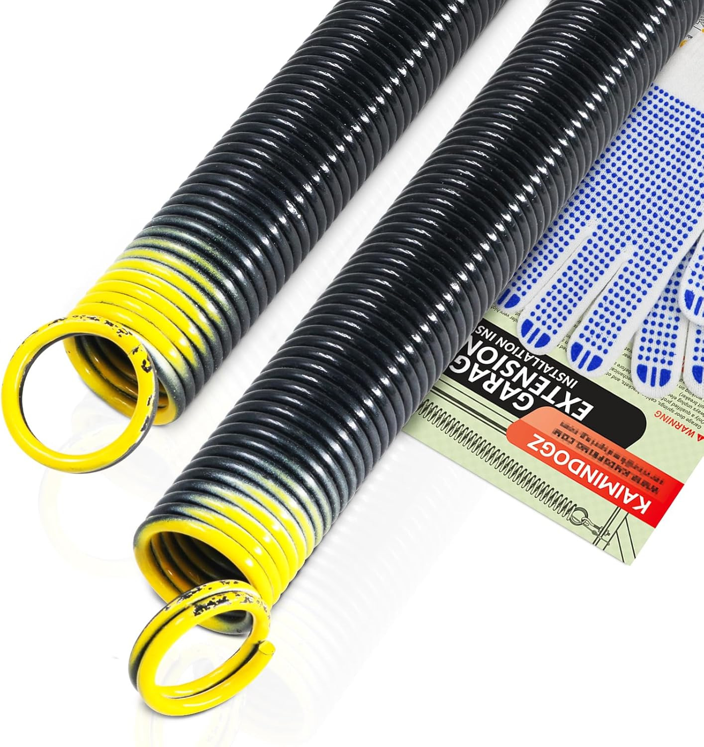 Pair of 130Lb. Heavy Duty Garage Door Extension Springs Stretch Springs, 25" Lon
