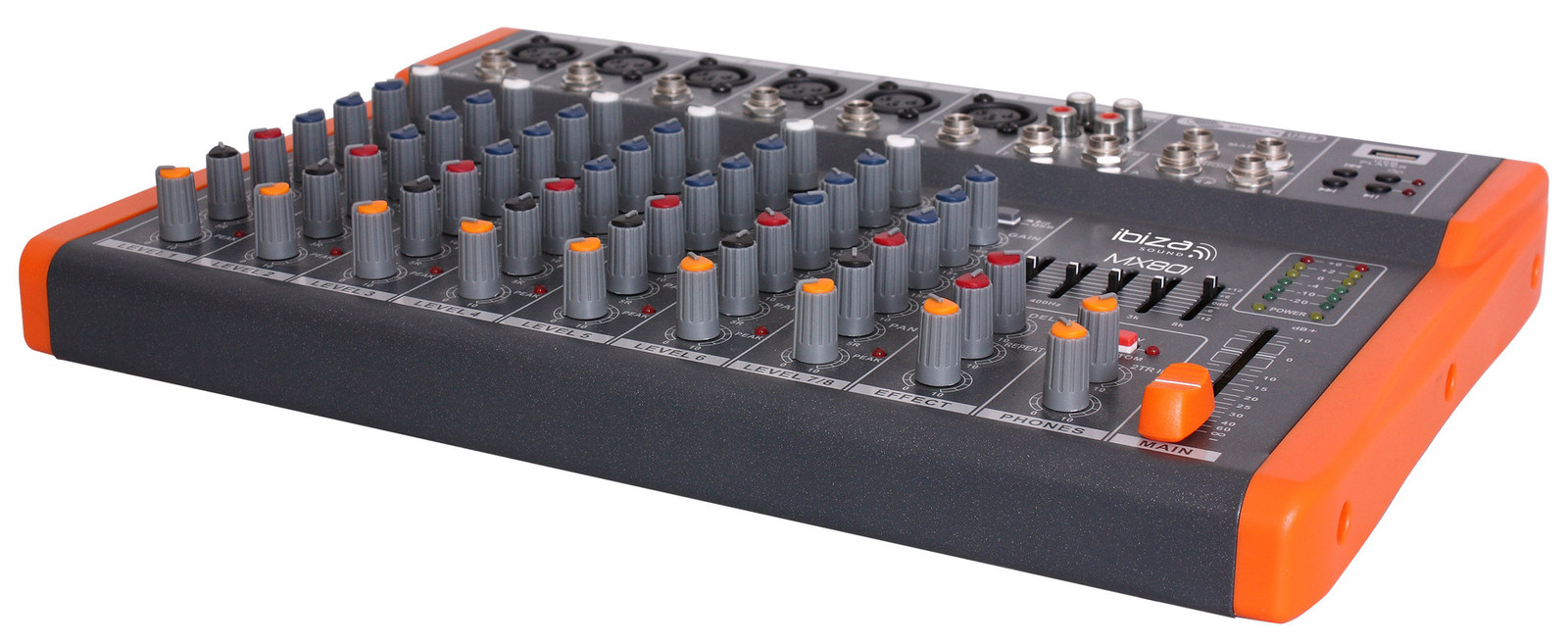 IBIZA MX801 MX-801 8-Channel Analog Live Mixer 4-Band EQ Effects Delay