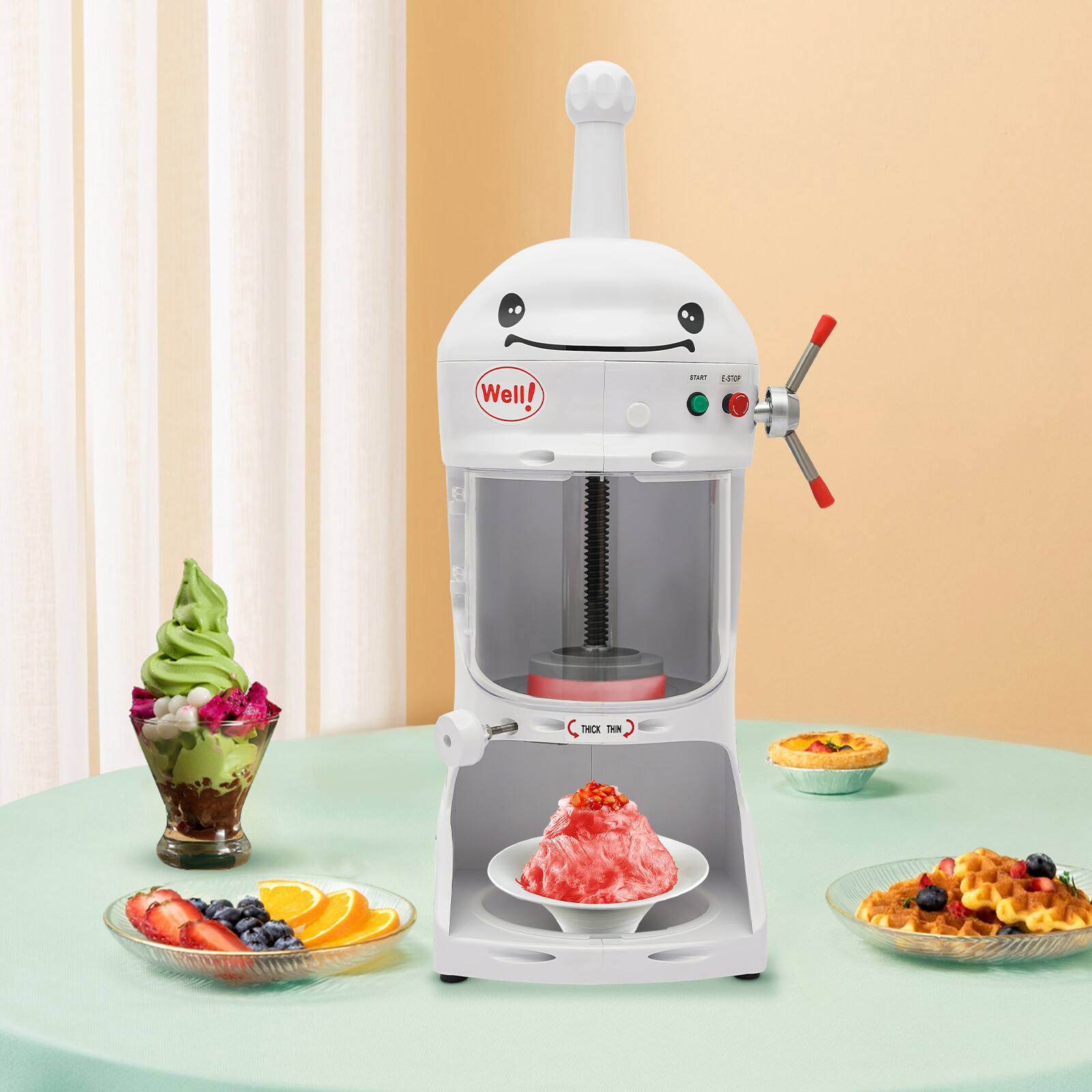 Ice Cub Shaved Ice Machine Commercial Ice Shaver Snow Cone Maker Premium 350W~