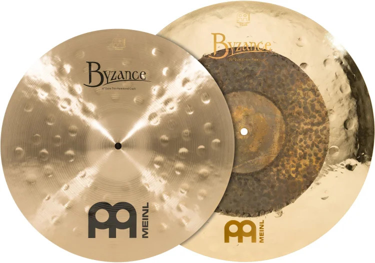Meinl Cymbals Byzance Mixed Crash Pack - 18" and 20" Dual, Extra Thin Hammered
