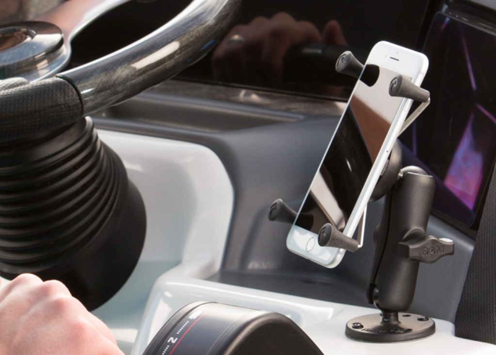 RAM-B-138-UN7U RAM Mounts Small X-Grip® Phone Mount with Drill-Down Base