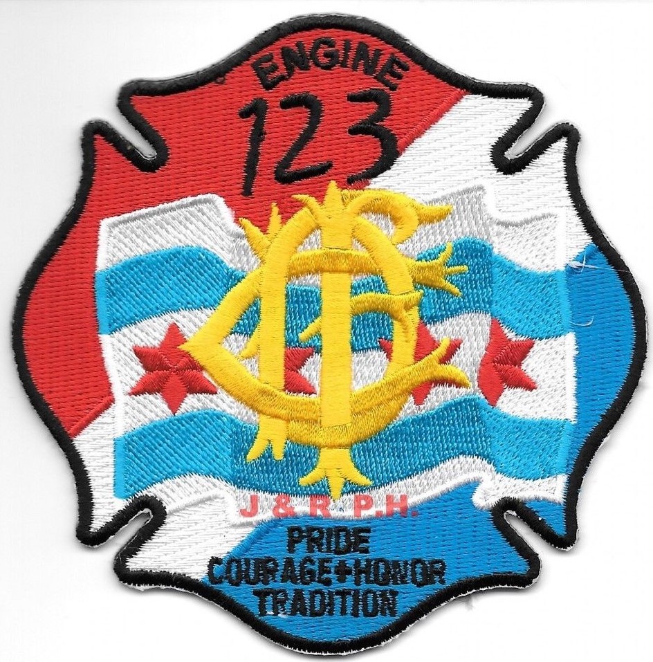 Chicago  Engine - 123, Illinois "Pride - Honor" (4" x 4" size) fire patch