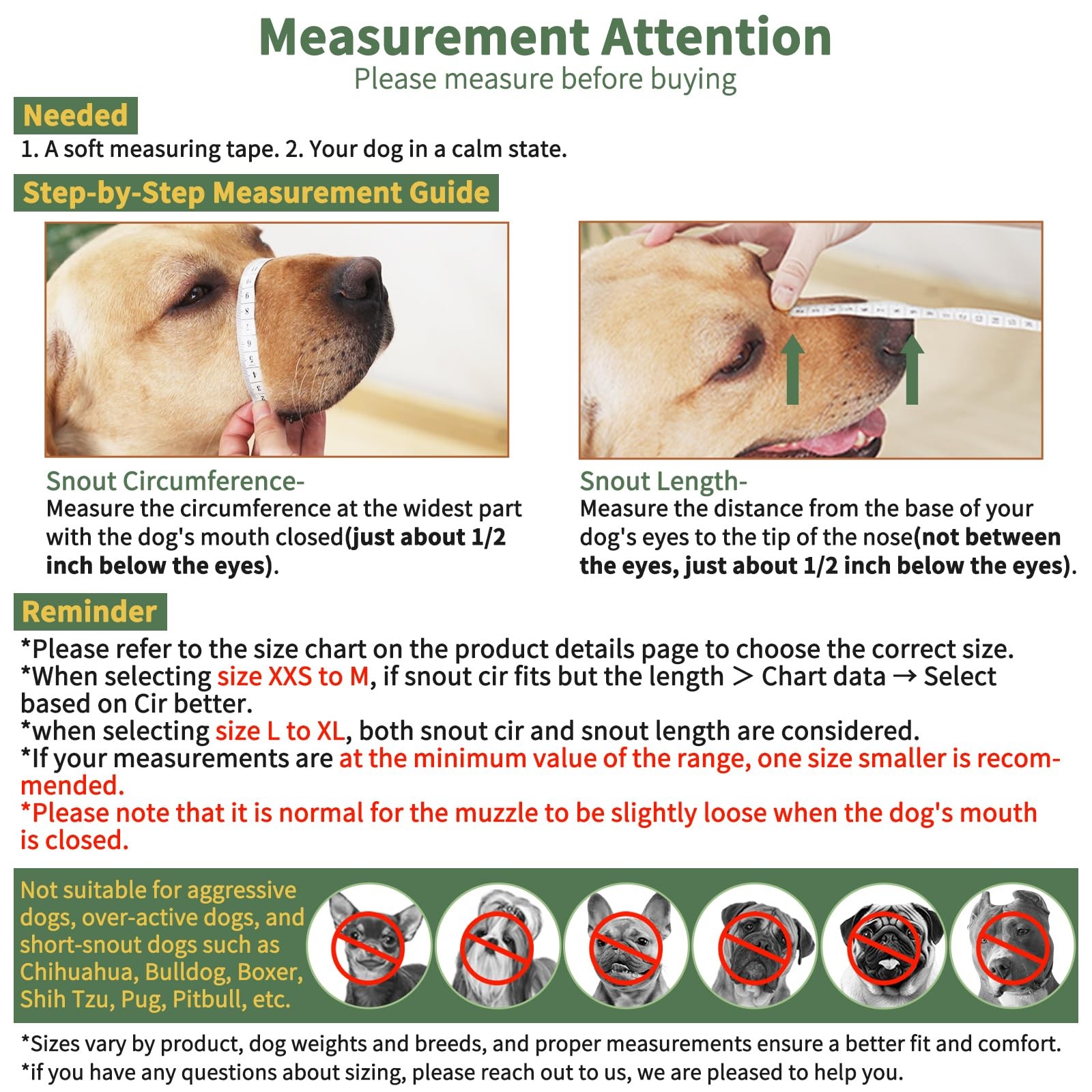 Dog Muzzle, Mesh Muzzle with Panting Room for Large Medium Small Sized Dogs, ...