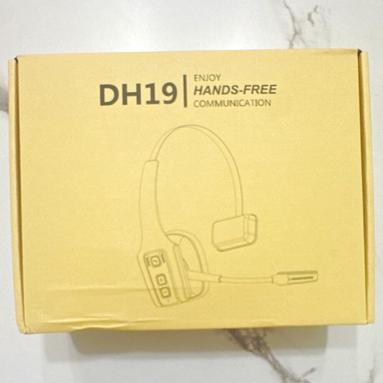 OTYHVV DH19 Single On-Ear Wireless Headset, RF 2.4GHz Boom Mic, USB-C