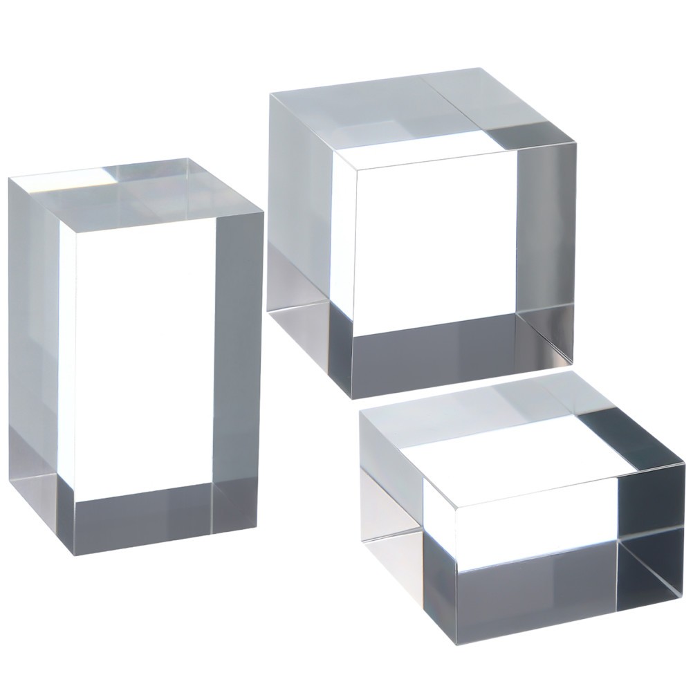 3 Pcs Acrylic Shooting Base Jewelry Box Riser Products Display Stands Showcase