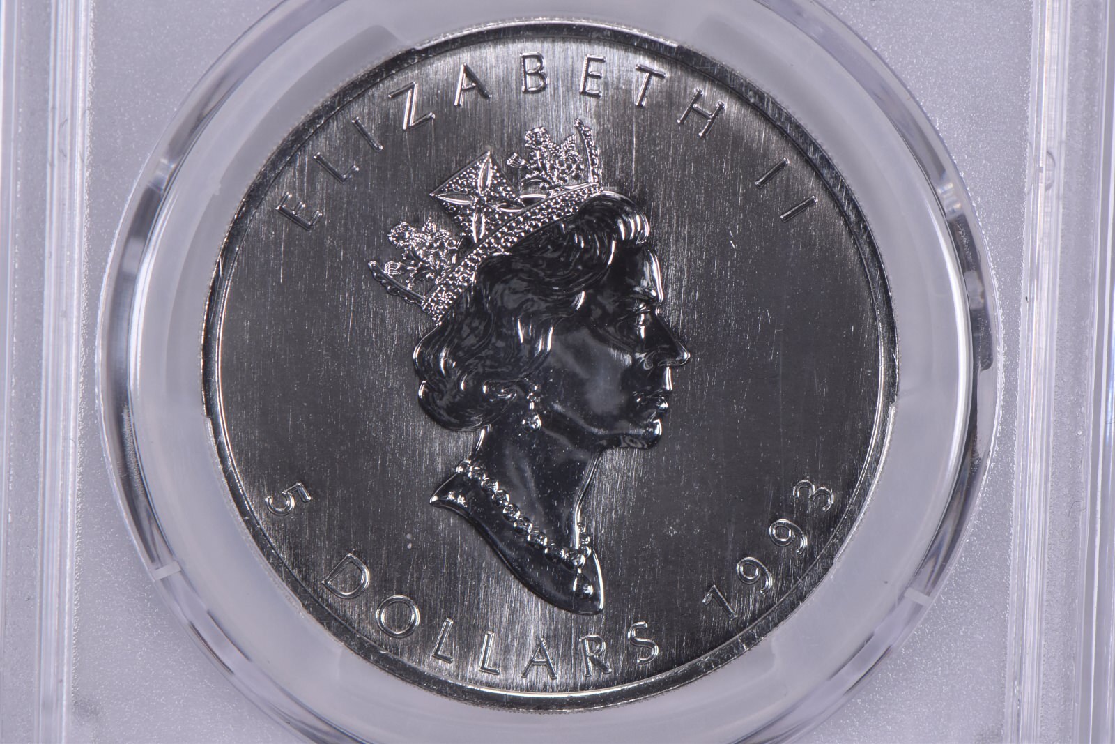 1993 Canada 5 Dollars Silver Maple Leaf MS69 PCGS Blue Label