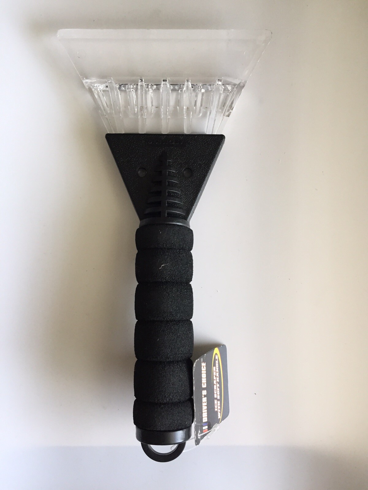 Ice/Snow Sturdy Plastic Window Scraper With Soft Grip Sponge Handle