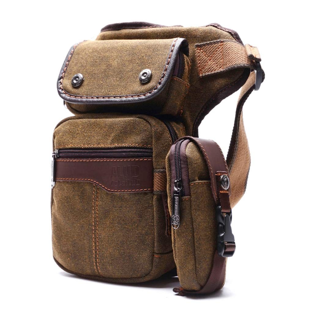 Canvas Drop Leg Bag Cycling Waist Pack for Men Outdoor Travel Sports Tactical...
