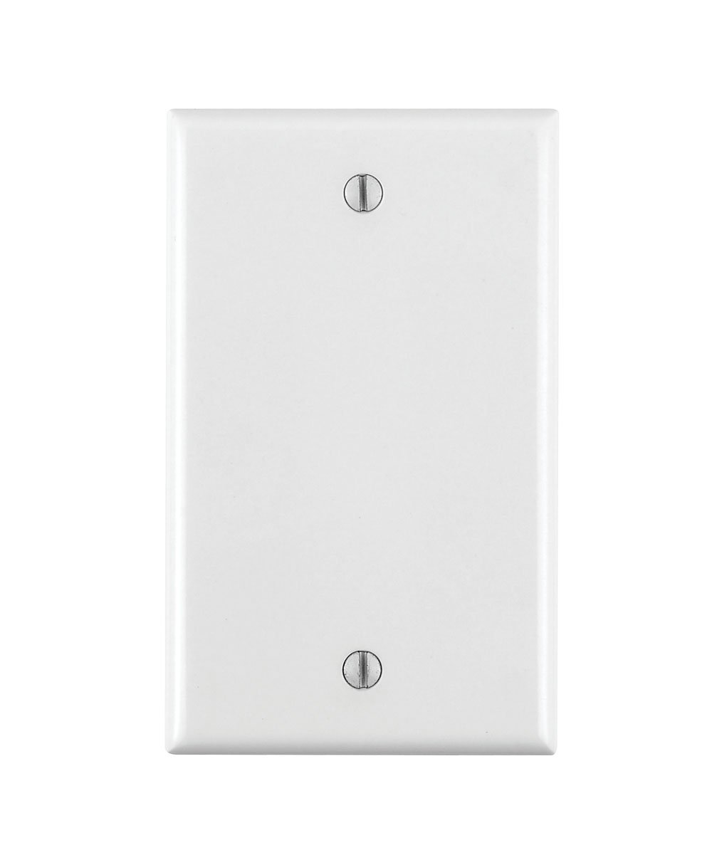 (5 pc lot) *NEW* 1-Gang Wall Plate Cover WHITE Blank Lexan Plastic