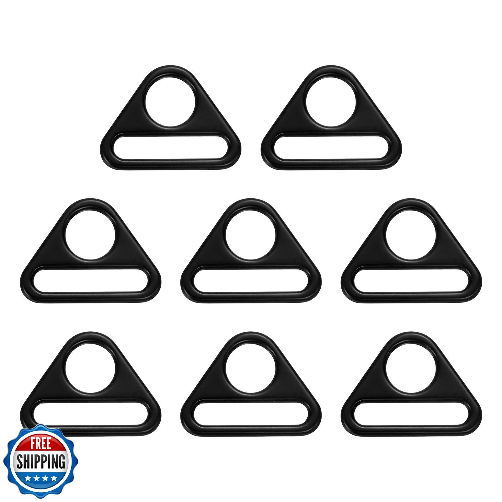 uxcell 8 Pcs 1 1/4 Inch Triangle Buckles Adjuster Triangle D Ring