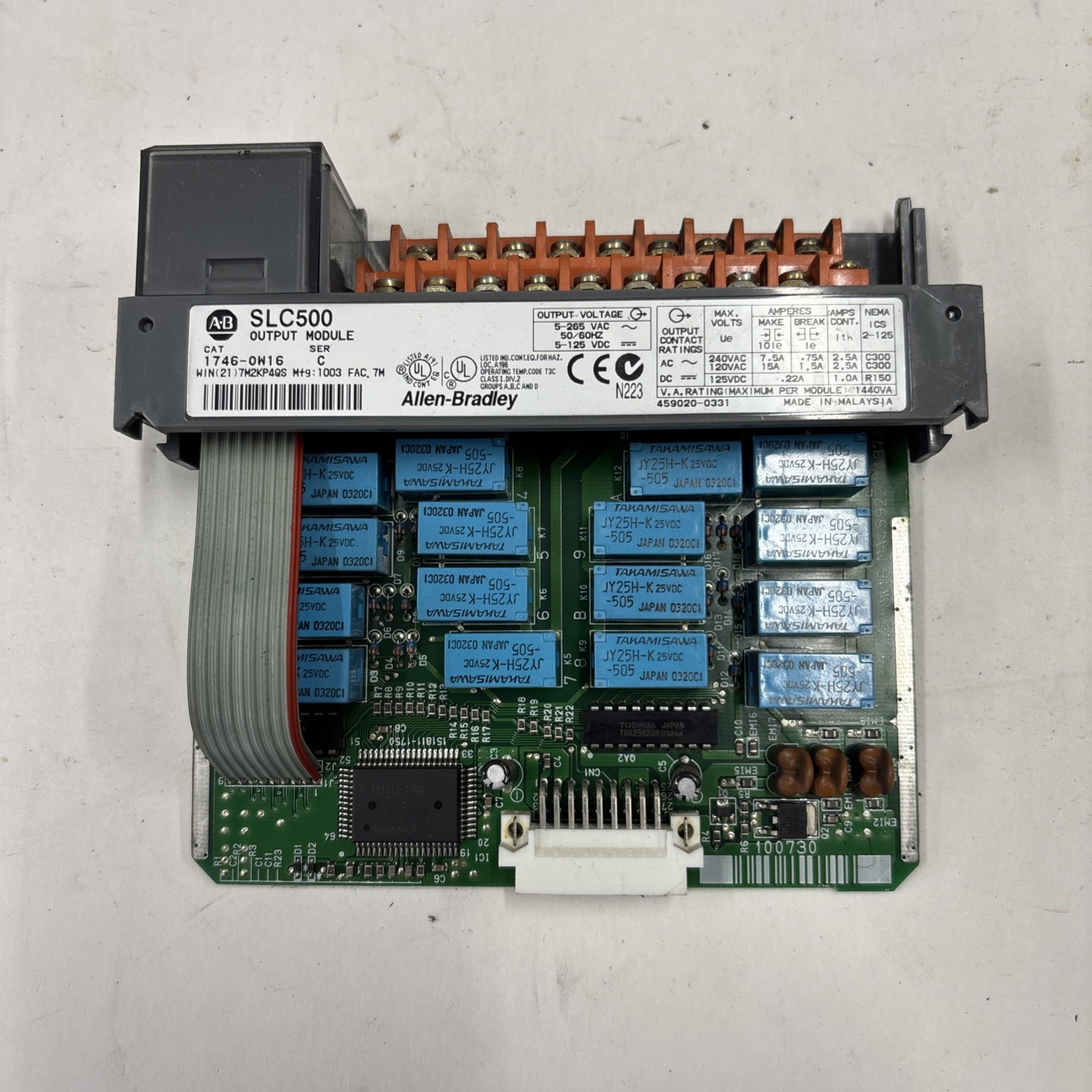 Allen Bradley  1746 OW16 /C SLC 500 Relay Output Module 1746-0W16  1746OW16