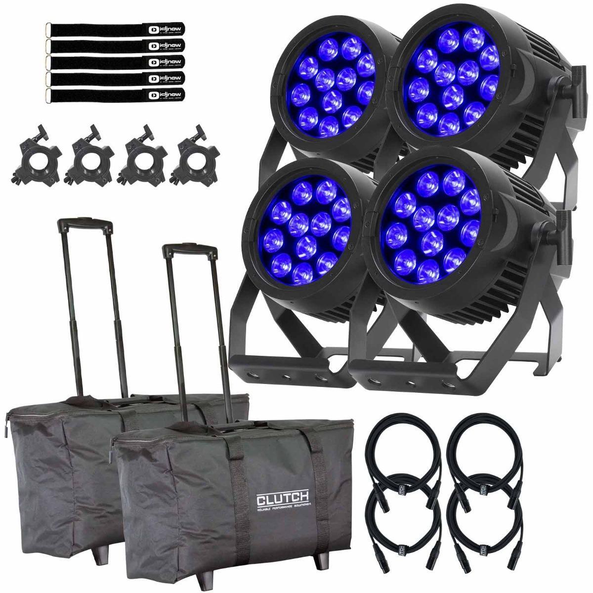 ADJ ENCORELP12IP Versatile Heavy Duty Pars 4 Pack with Case idjnow