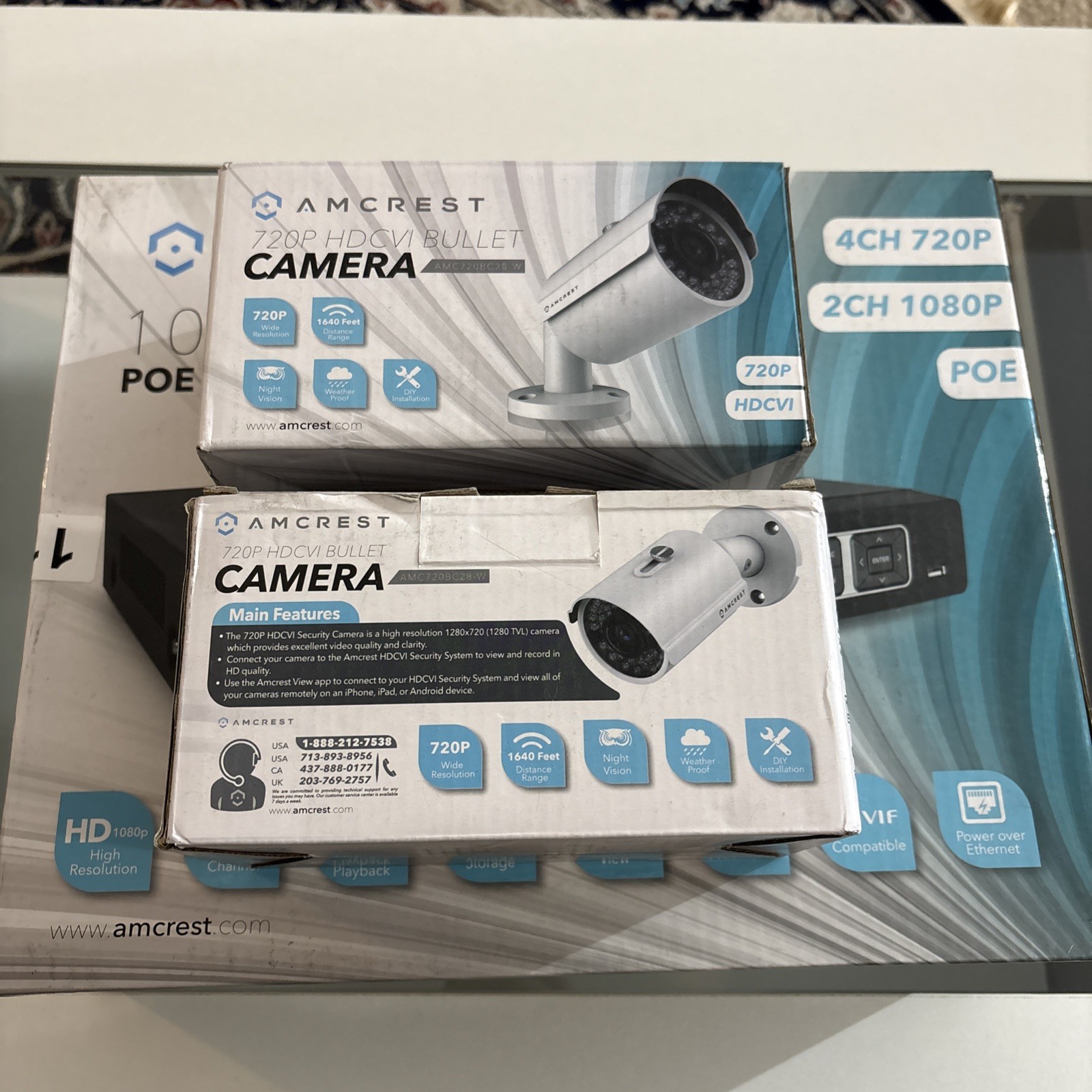 Amcrest 1080P Network PoE Video Recorder With Two Cameras
