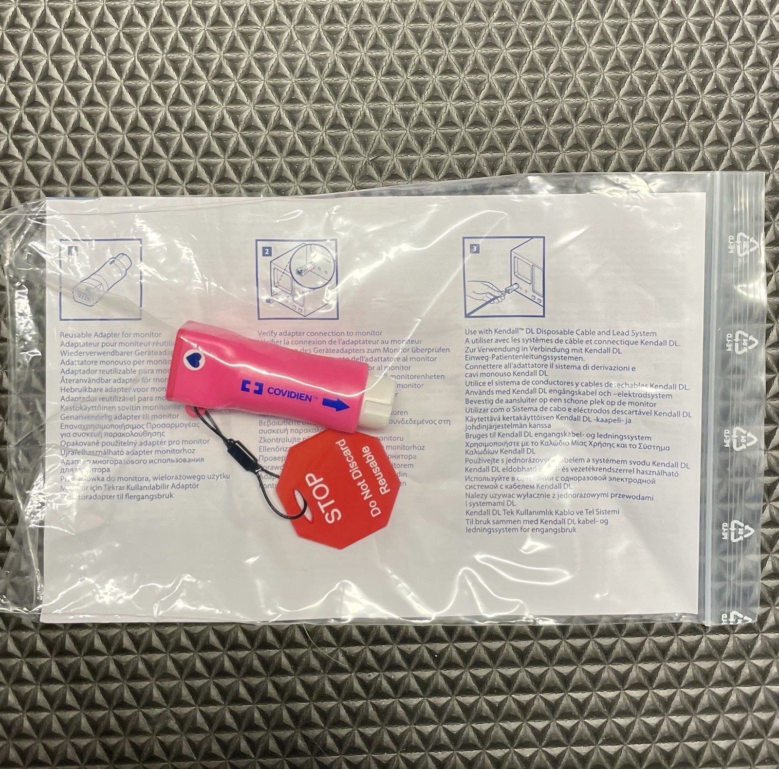 Covidien Kendall DL 12 PIN Adapter 33507 3/5 Lead