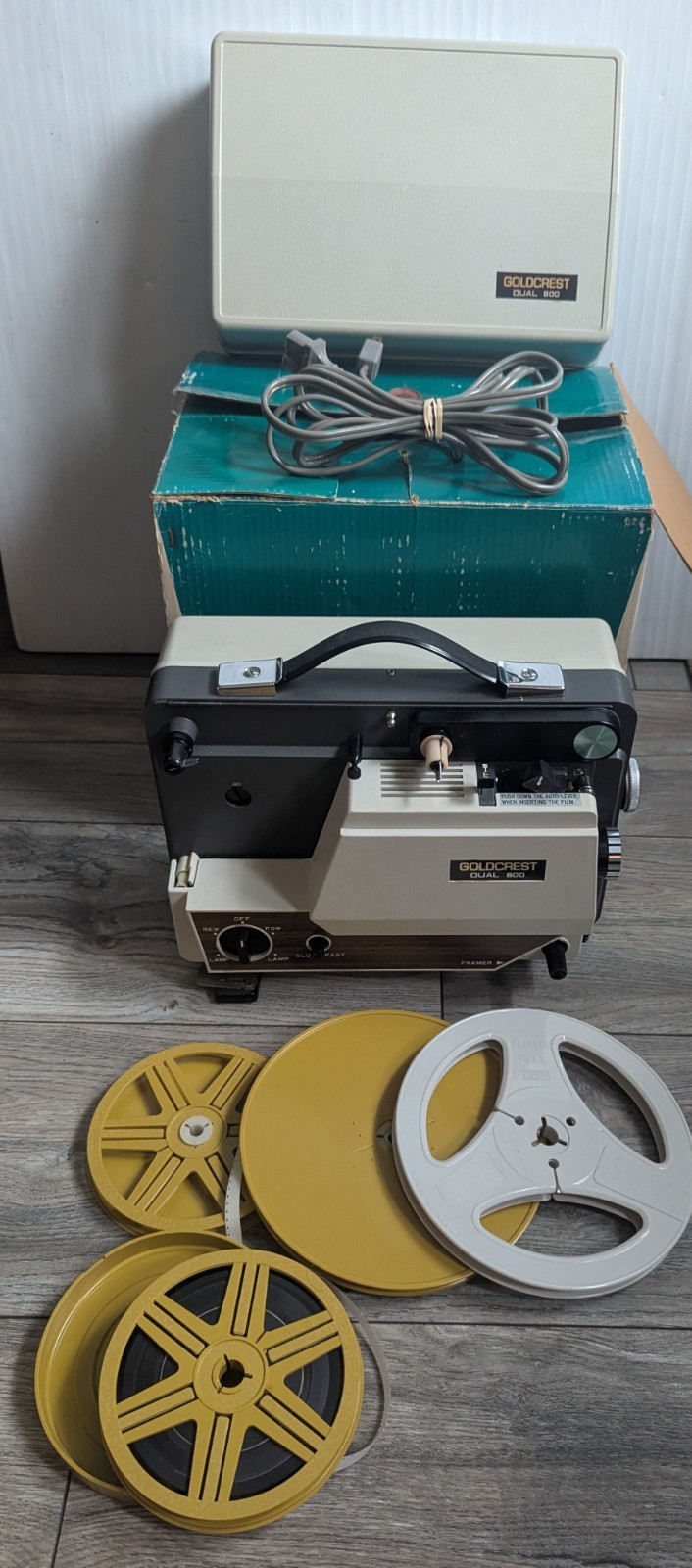 Goldcrest Dual 800 8mm Single Touch Movie Reel Projector Not Fully Tested