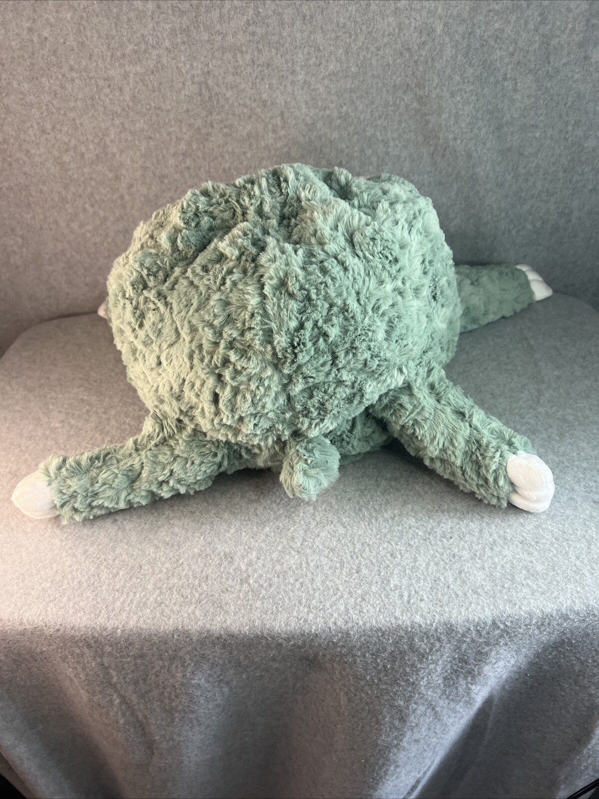 PhiloDogs Plush Sloth Hat Costume Headwear Green & Grey Super Soft