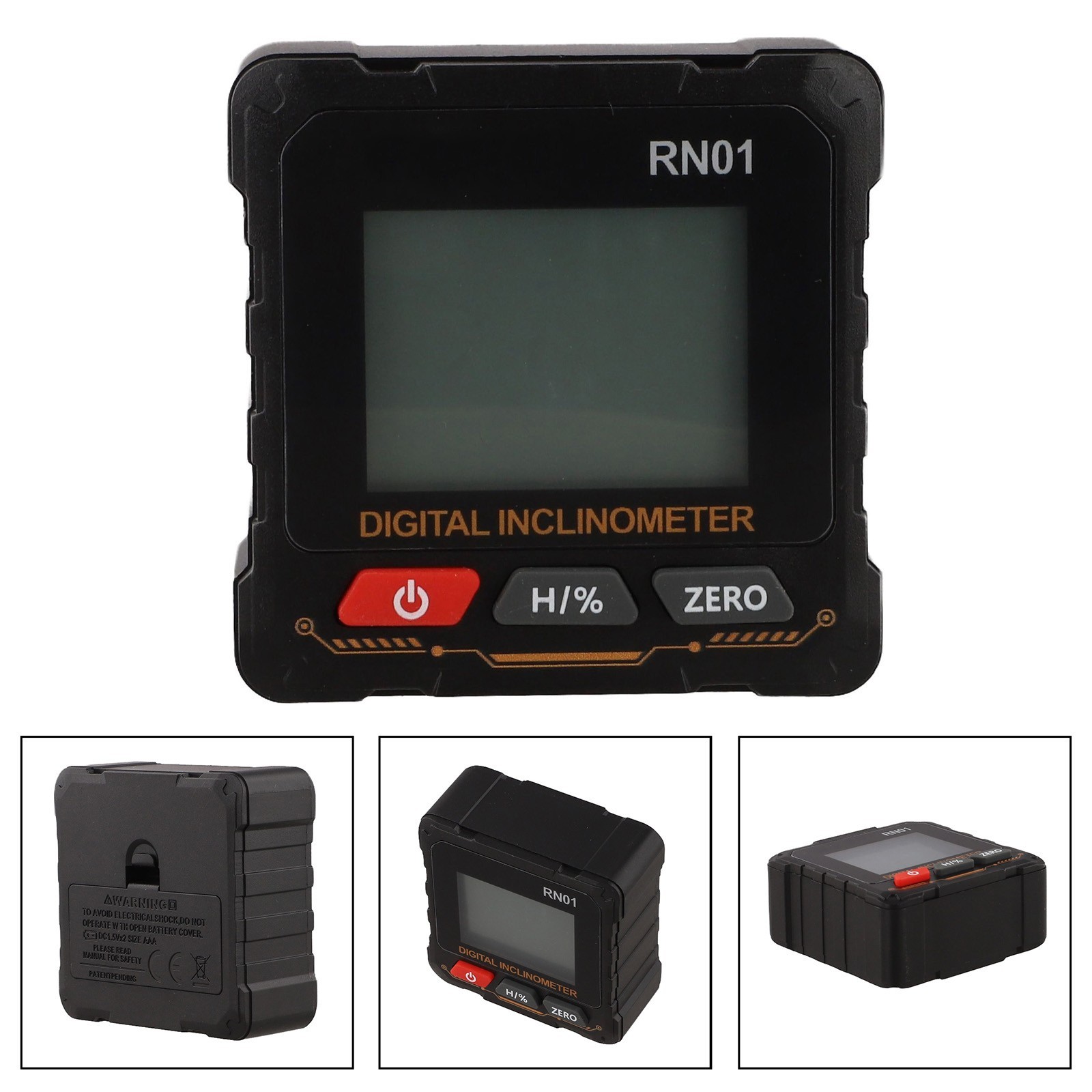 Digital Angle Meter RN01 for Measuring with LCD Backlit Screen and Data Hold
