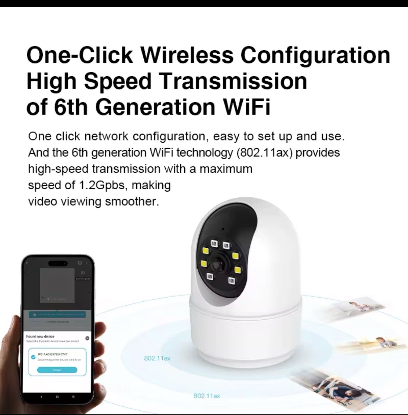 Wireless WiFi Security Camera - 2 MP - Indoor Home Night Vision 2-Way Audio