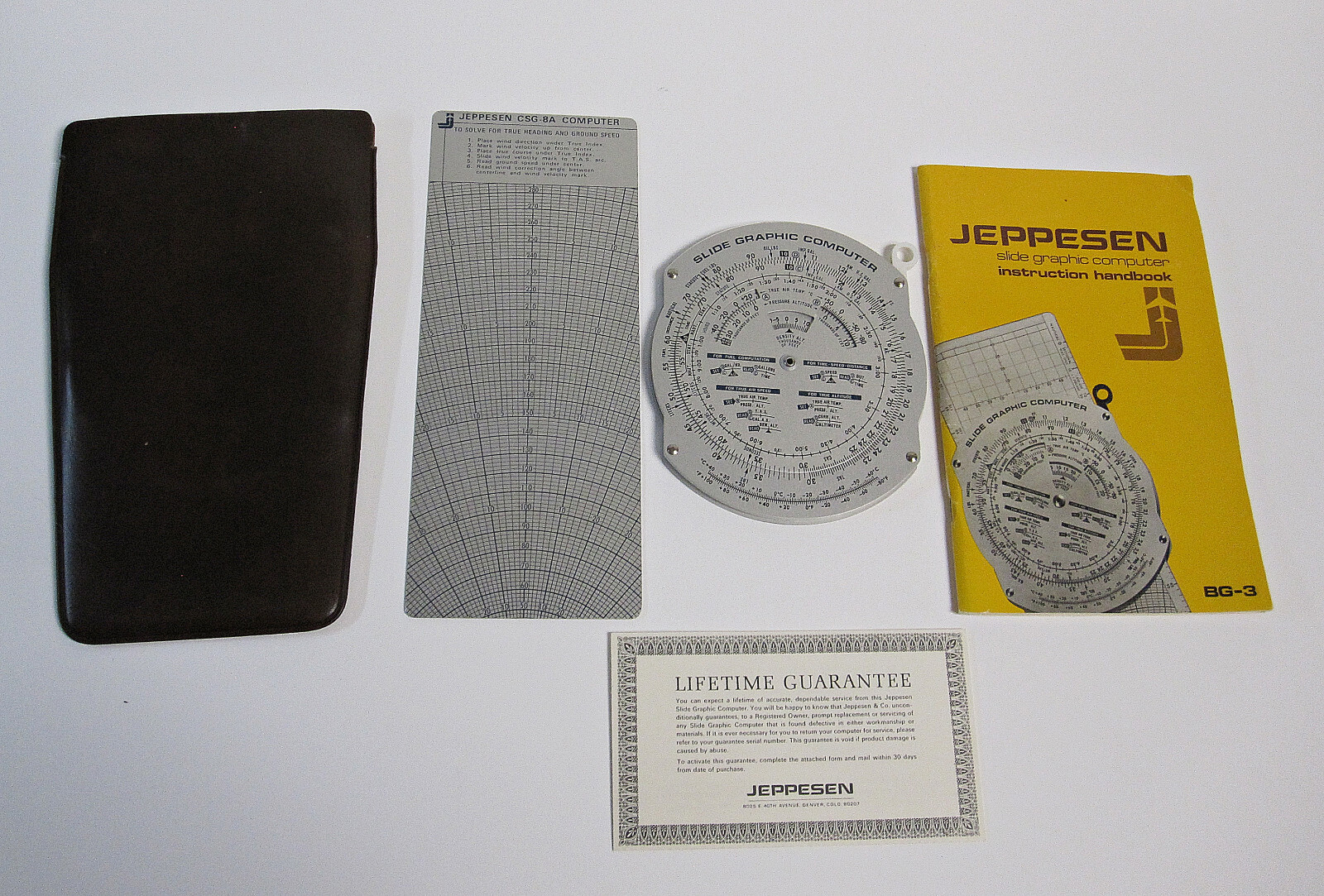 Vintage Jeppesen CSG-8A Metal Flight Slide Graphic Computer Manual BG-3