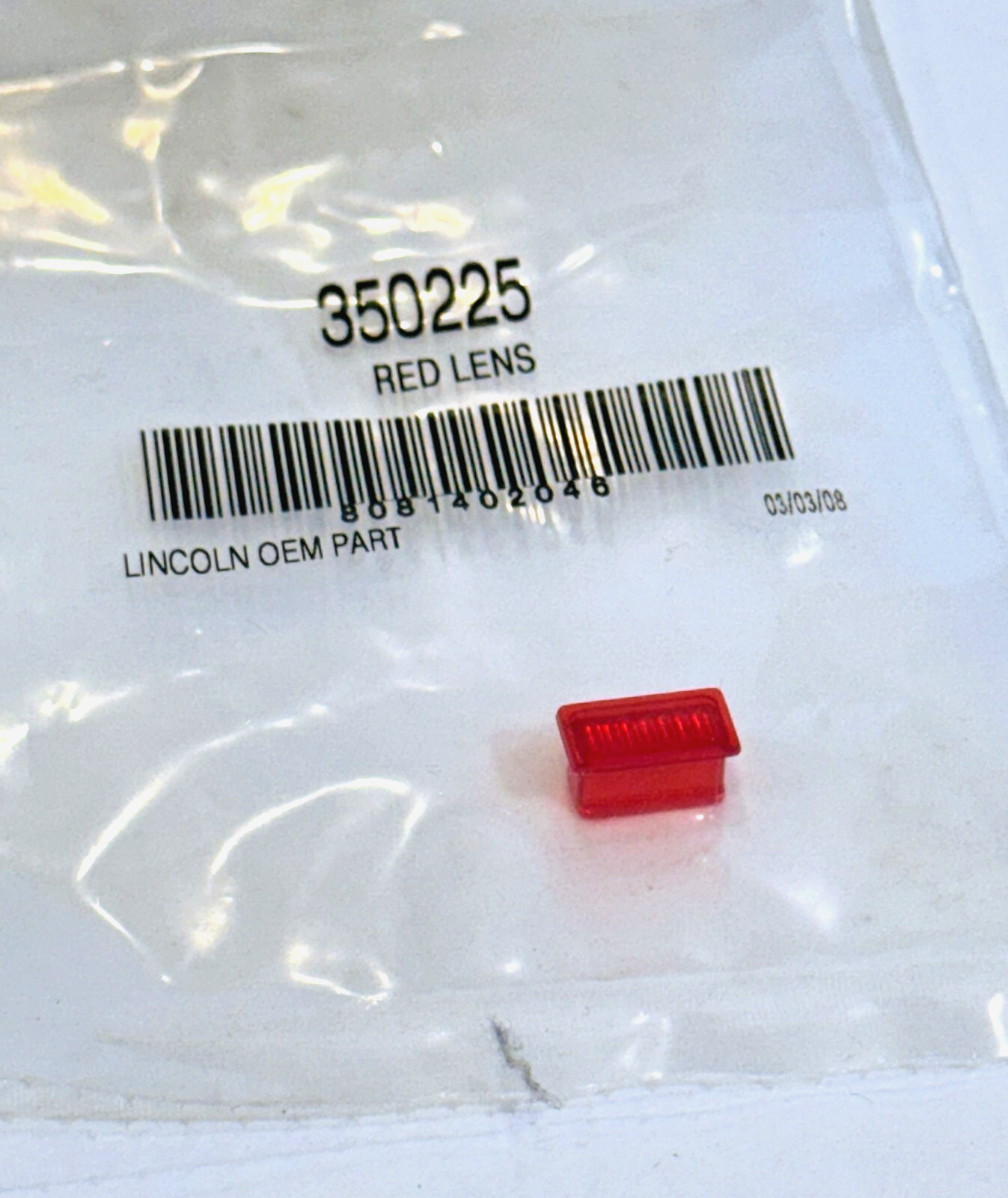 GENUINE OEM LINCOLN RED LENS 350225 FITS LINCOLN IMPINGER CONVEYOR 1132-000-U