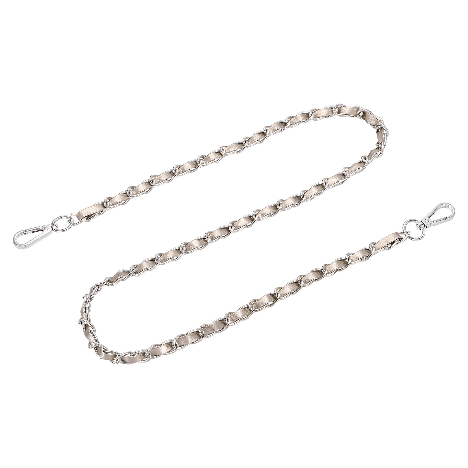 39" Purse Strap with Buckle for Shoulder and Cross Body(Gold+Silver)