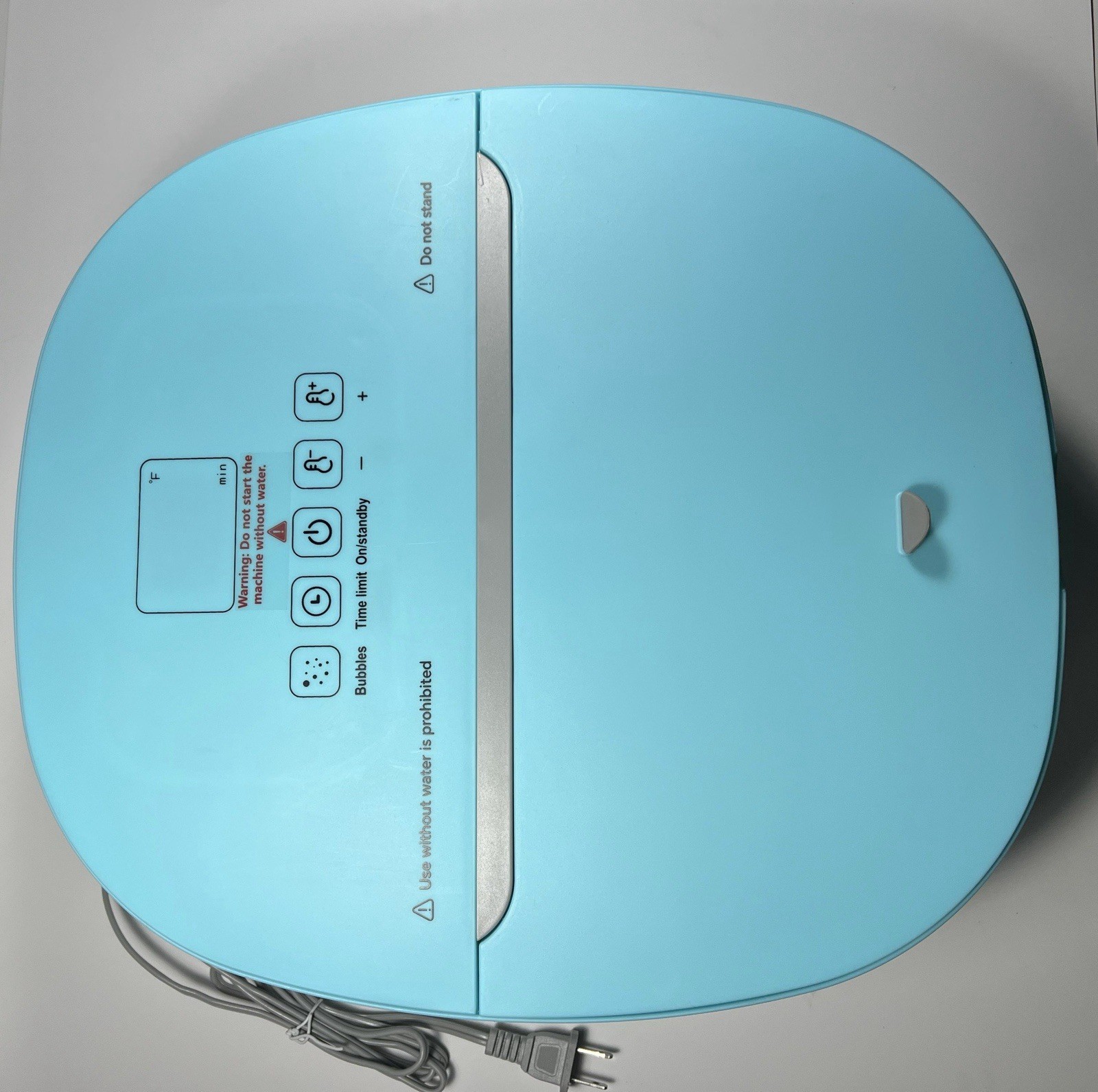 Foldable Electric Foot Bath Massager Blue Bubble Care Shiatsu (See Description)