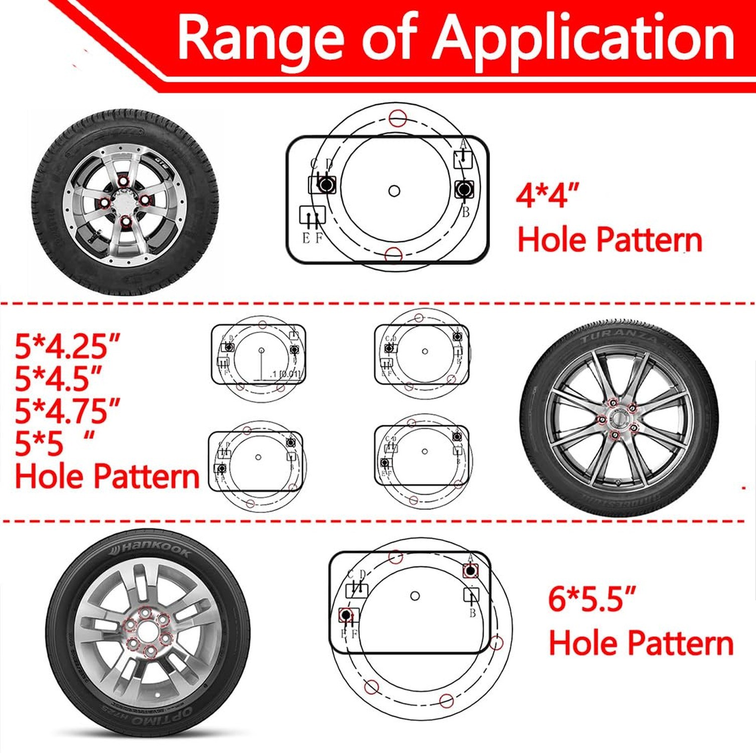 Spare Tire Carrier, Stainless Steel Spare Tire Mount for Boat Trailer, Fits M...