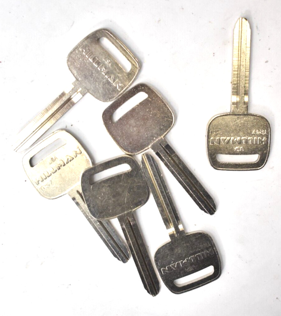 Lot of 6 Hillman TR47 Key Blanks For Ilco X217 Replacements Silver Tools