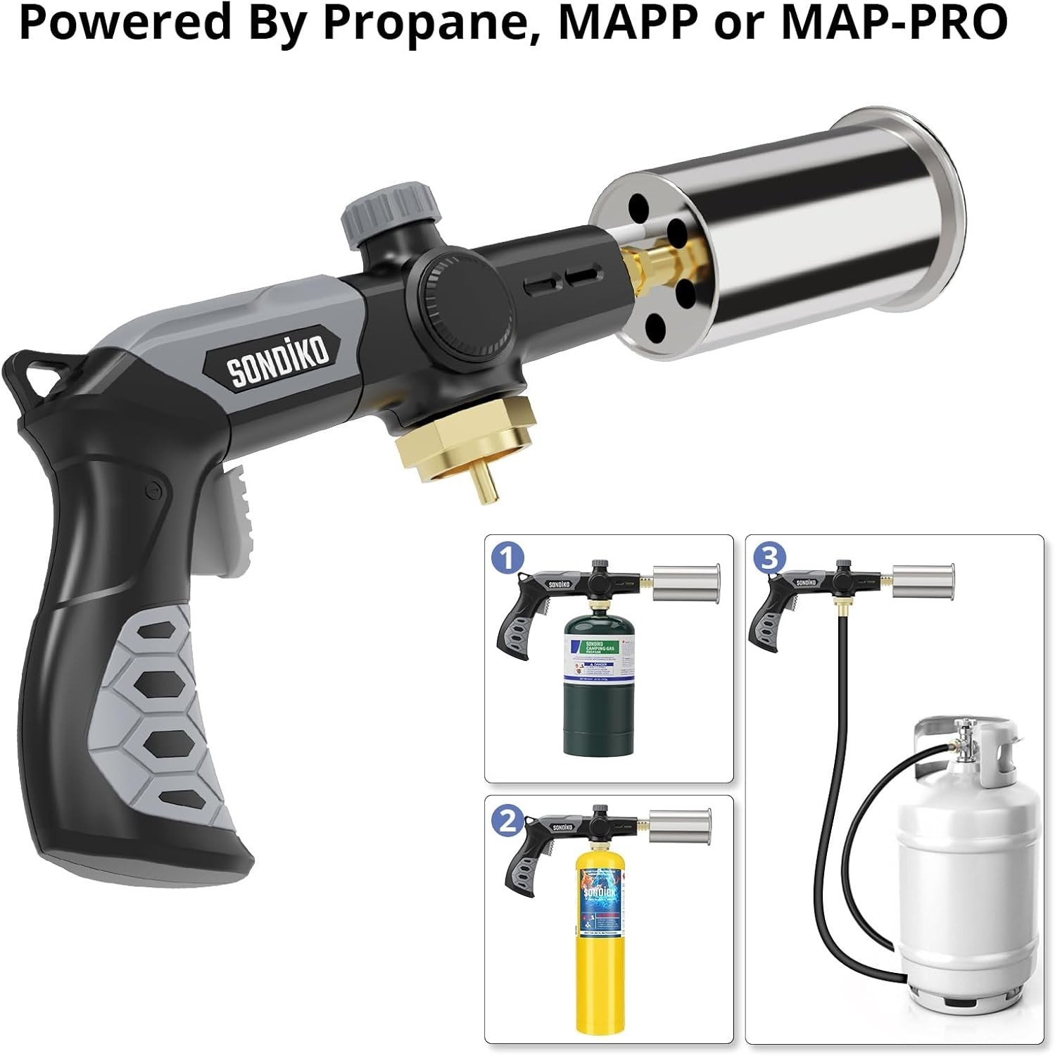 Professional Grilling Torch L8010 - Safety First with Adjustable Flame Control