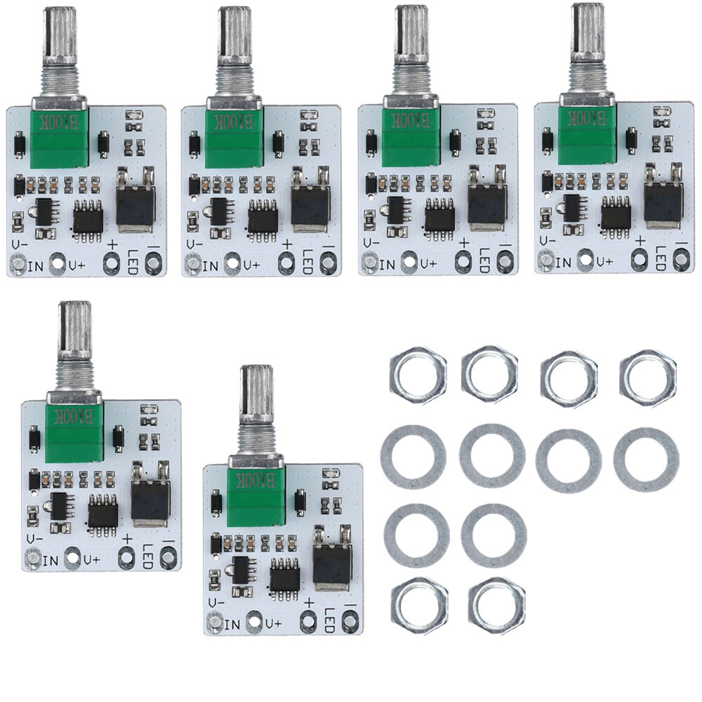 2/4/6Pcs LED Mini Dimmer Constant Voltage Module Stepless Knob Potentiometer DIY