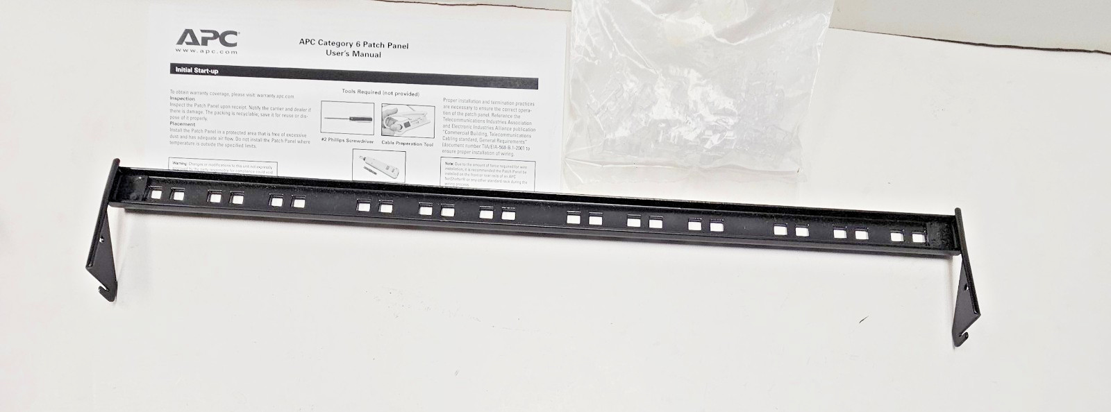 APC by Schneider Electric CAT6PNL-24 24 Port Cat 6 Network Patch Panel NEW Open