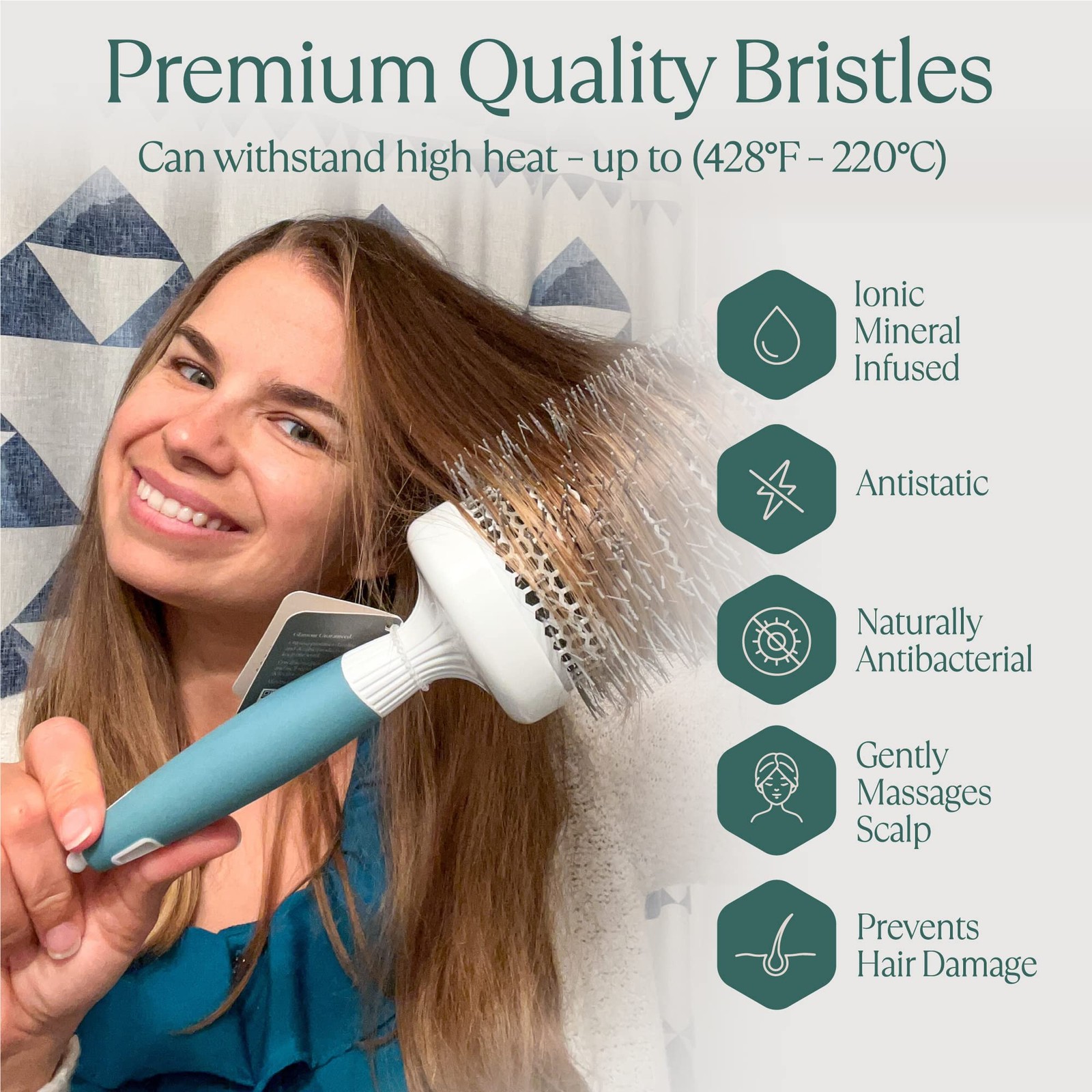 Osensia Round Brush Set For Blow Drying And Styling - Ceramic Ionic Thermal