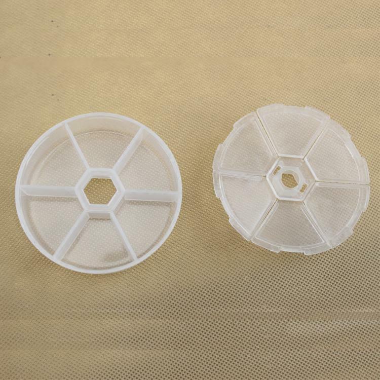 5pcs 6 slots clear Round Storage Plastic Box useful mini multi-purpose Case