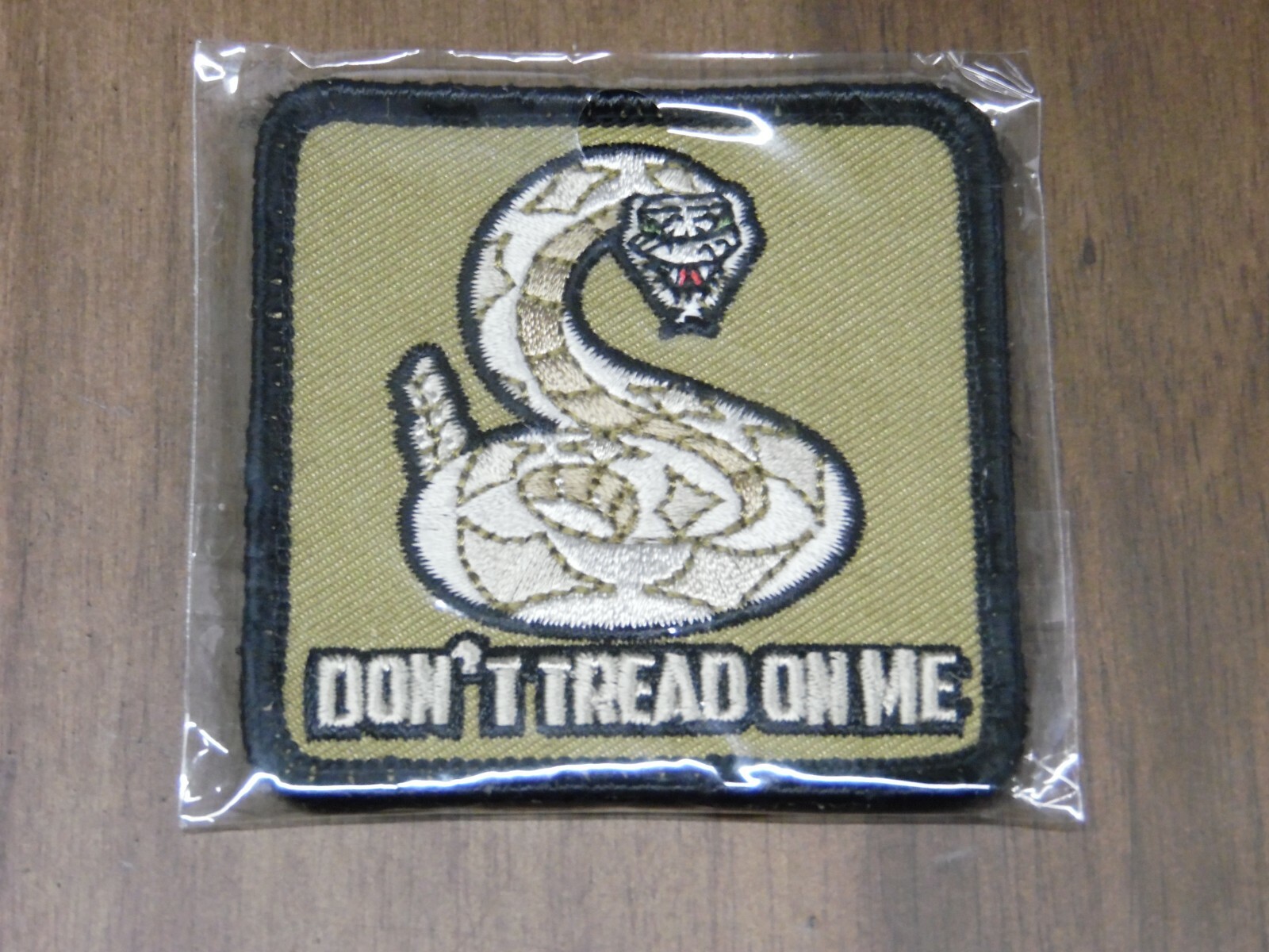 Don't Tread On Me Square Hook-Back Moral Patch