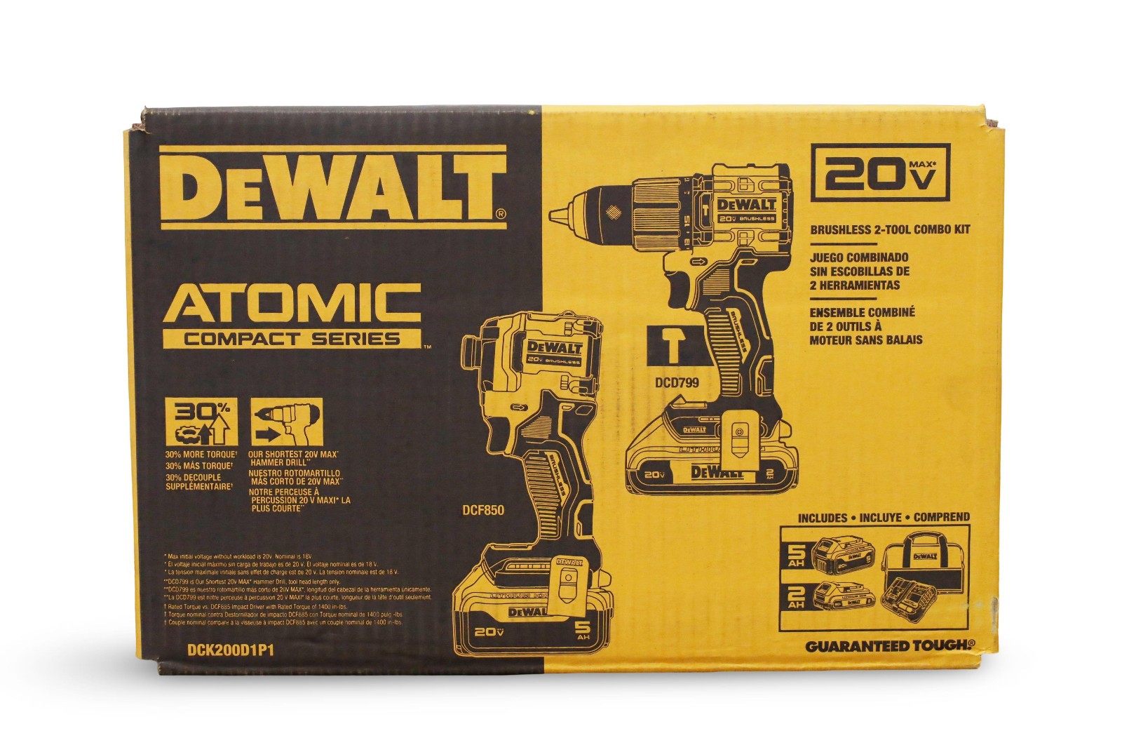 DEWALT 20V MAX 2-Tool Hammer Drill and Impact Combo Kit Model DCK200D1P1