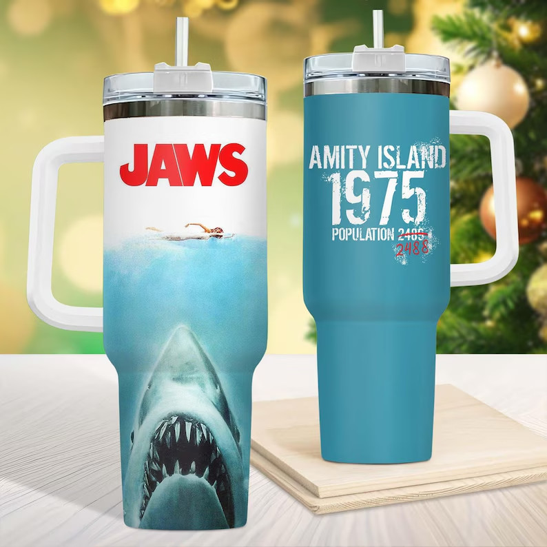 Jaws Tumbler Amity Island 1975 Gift For Fans 40oz Tumbler