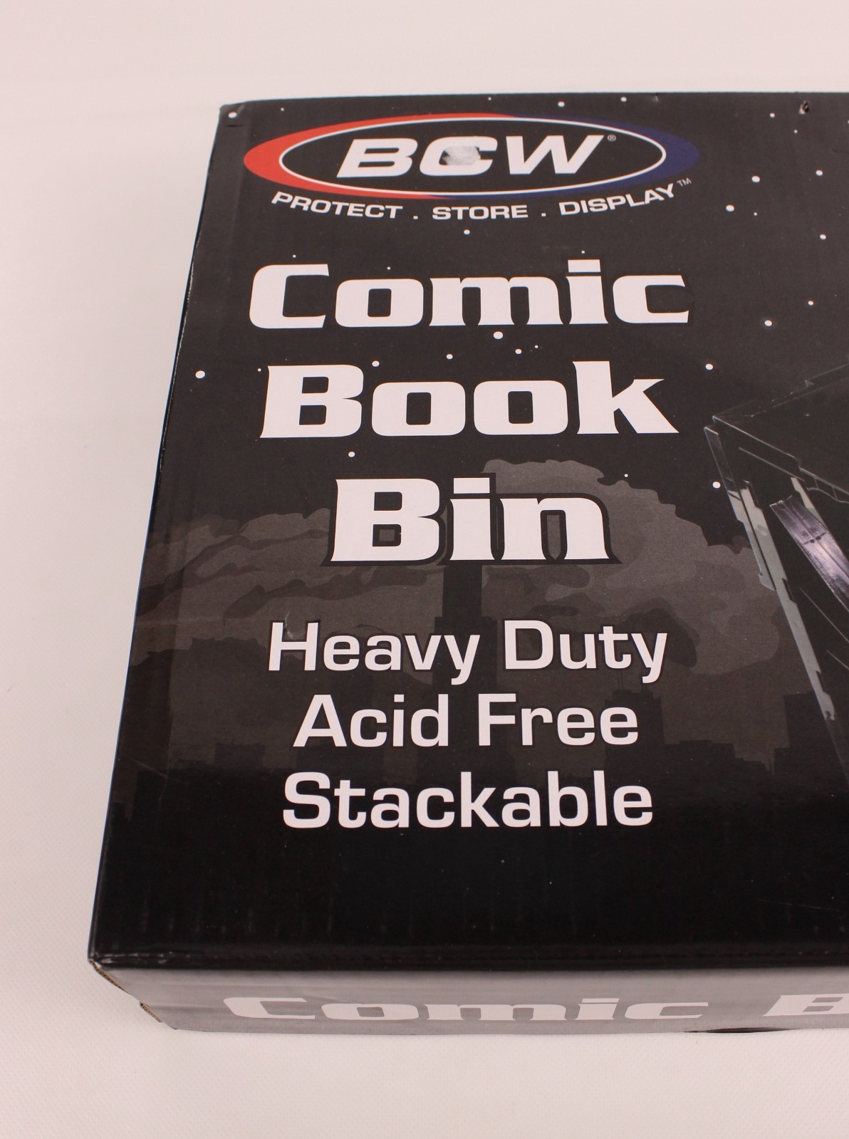 BCW Short Comic Book Bin Heavy Duty Stackable Plastic Box Holds 150 Bagged NOB