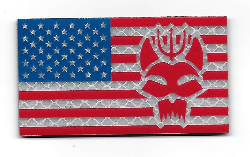 SEAL TEAM BRAVO REFLECTIVE FLAG COLOR PATCH