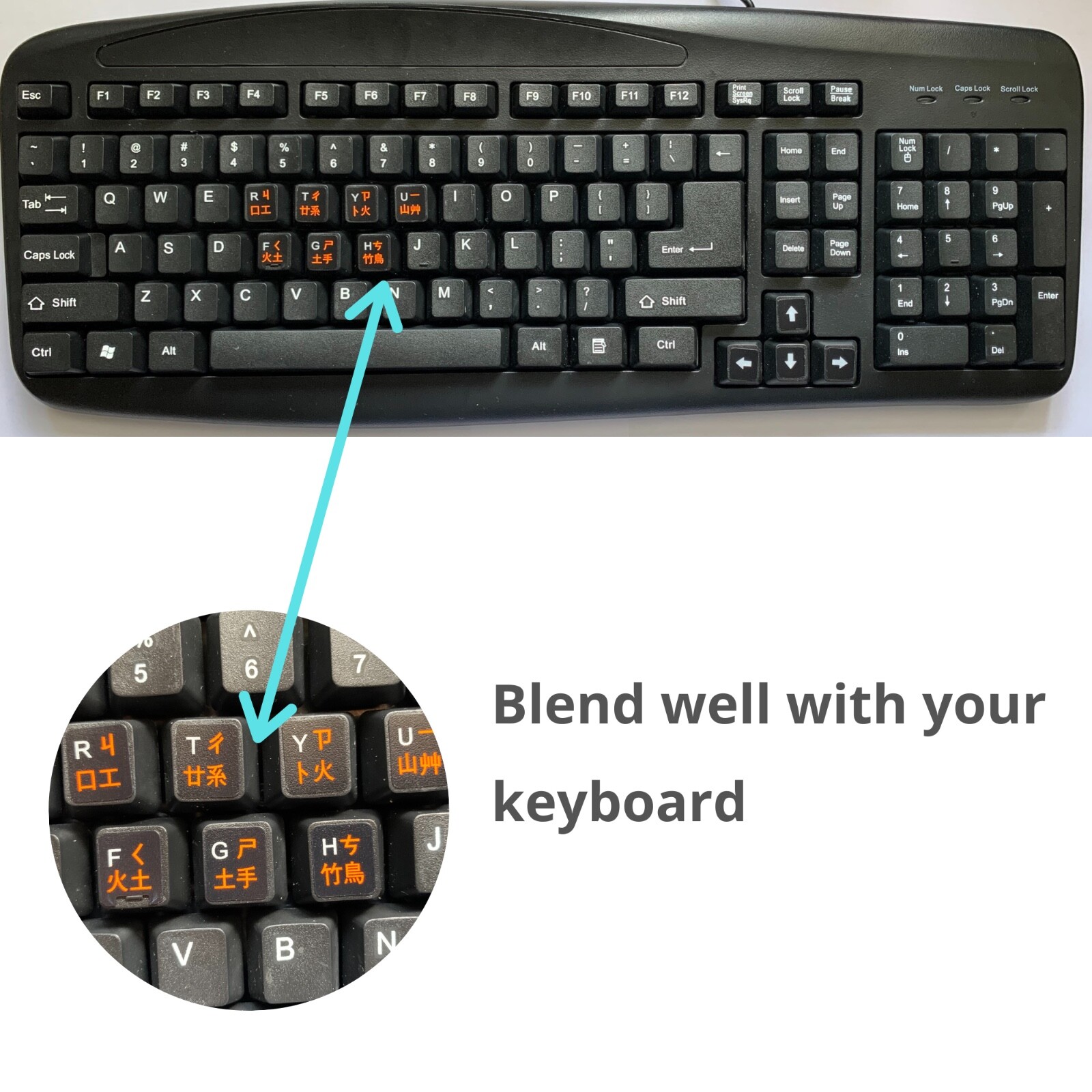 2 PCS Chinese keyboard stickers Waterproof Replacement Computer Laptop Keyboard 