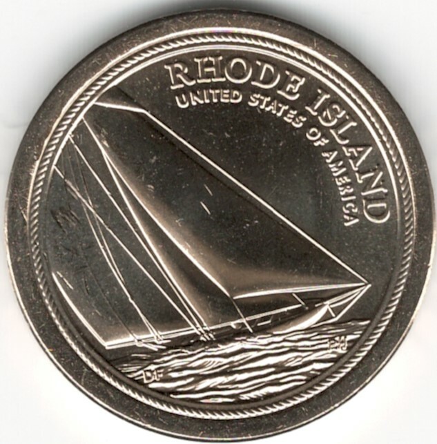 US. 2022-D. American Innovation $1 Coin. Rhode Island, RI. Uncirculated.