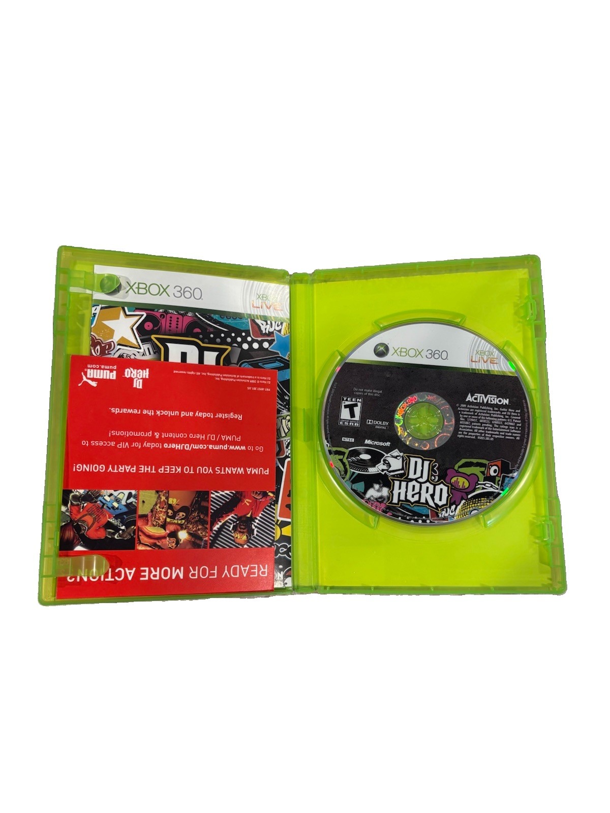 Microsoft Activision DJ Hero Xbox 360 Game + Wireless Turntable Bundle