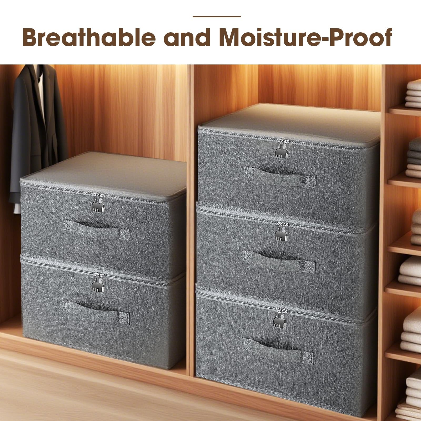 Lockable Storage Box, Organizer Bag Bins Case, Box with Lock, Boxes Storage, ...