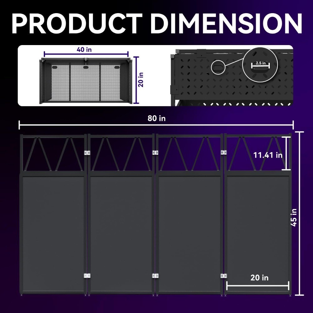 Portable Folding DJ Booth Table 2-Tier Workstation with Cable Management Holes