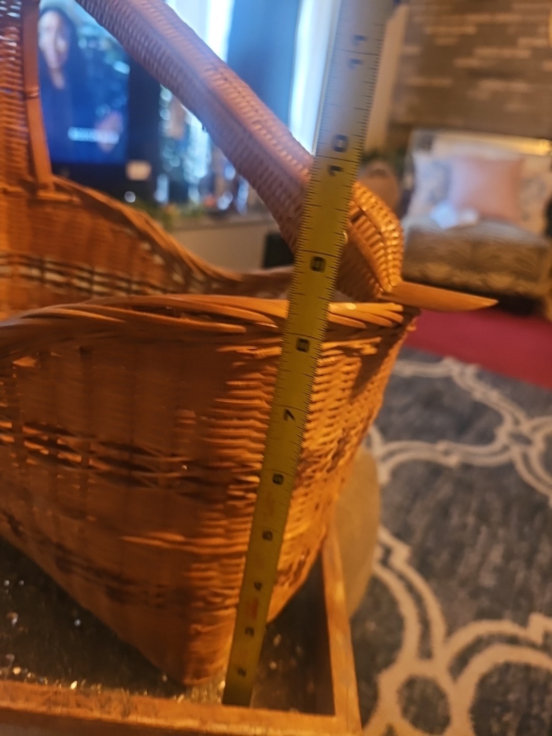 Vintage Duck Handled Basket Cottage Core