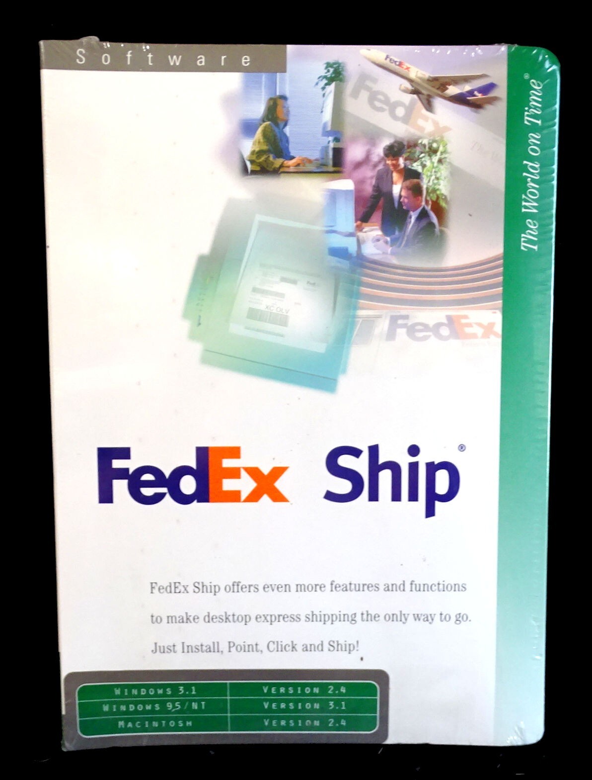Factory Sealed Vintage FedEx Ship Software Package 2.4/3.1/2.4