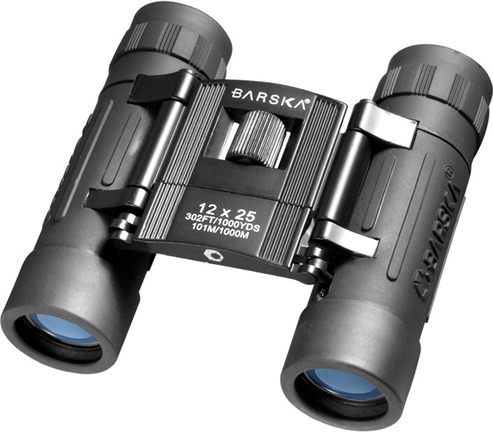 Barska 12x25 Lucid View Compact Binoculars w/ Case & Rubber Armor, AB10209