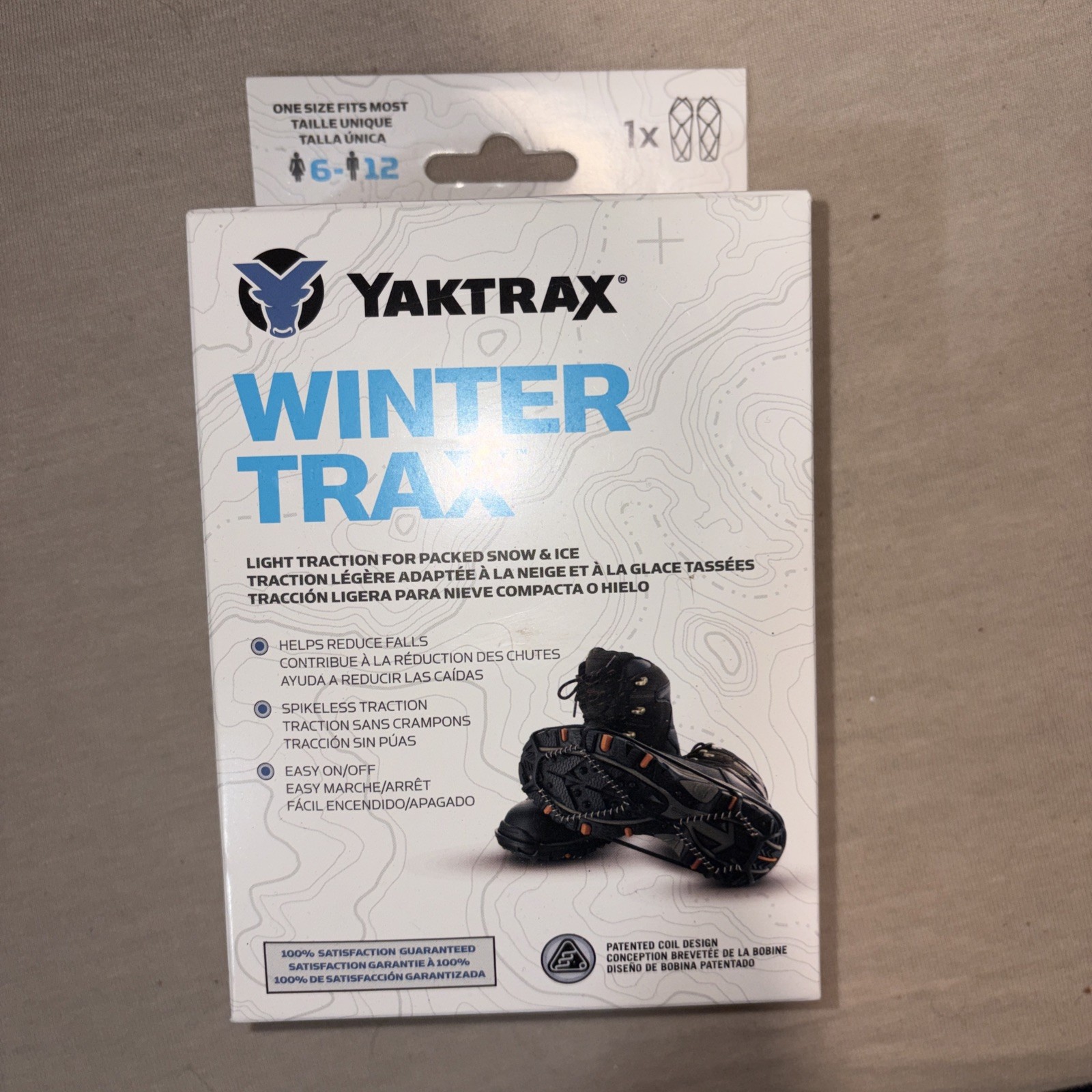Winter (shoe) Trax By Yaktrax - Easy / No Spikes Unisex Shoe Size 6-12