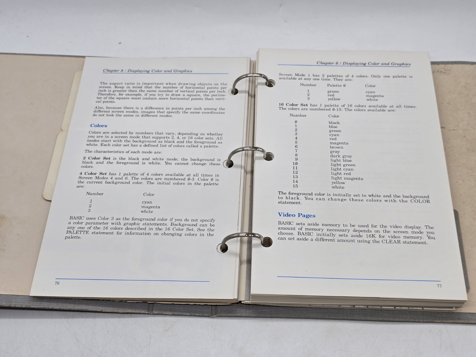 Vintage Tandy 1000 BASIC Reference Manual Cat. No. 25-1502 Computer Products