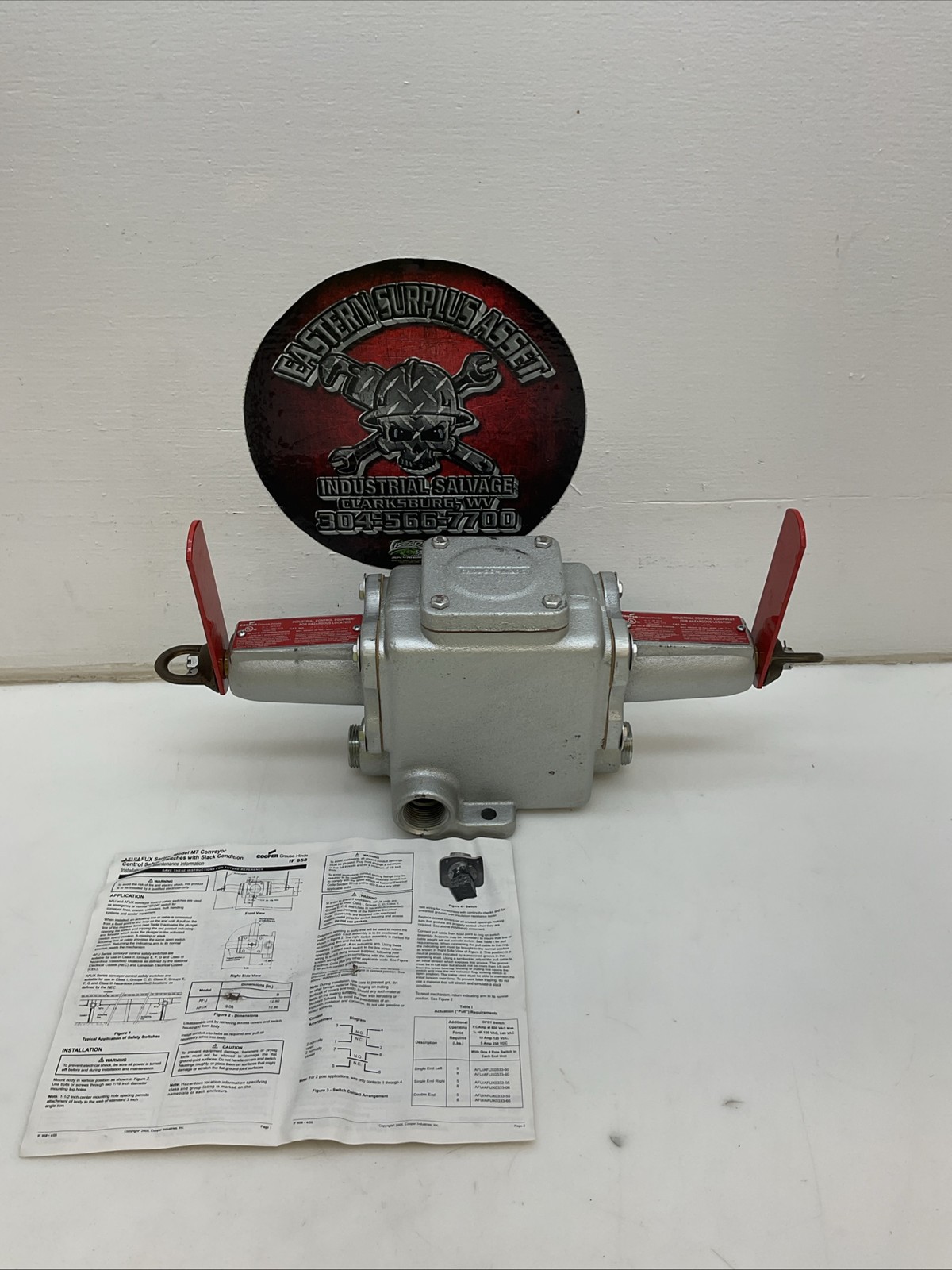 Cooper Cruise Hinds AFU033355 Double End Conveyor Control Switch NIB