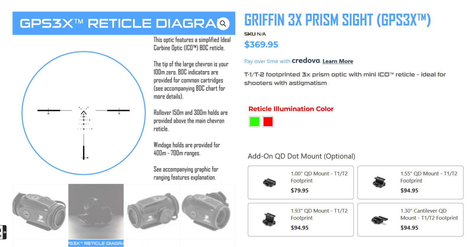 Griffin Armament 3x Prism Sight
